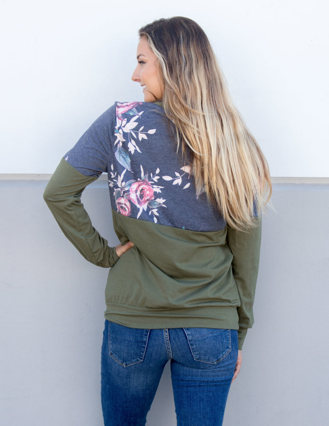 Floral Accent Pullover