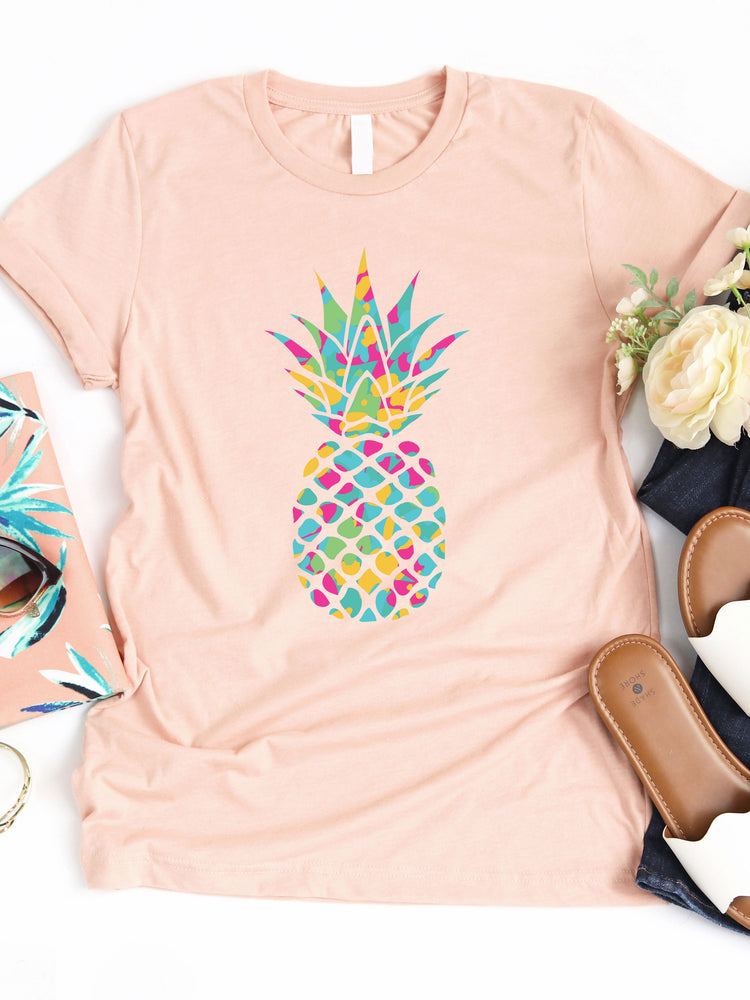 Colorful Pineapple Graphic Tee