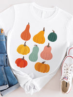 Colorful Pumpkin Graphic Tee