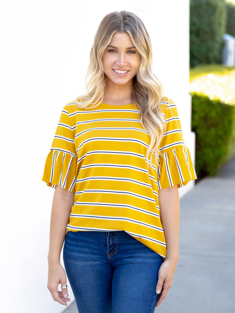 The Aleigha Top - Mustard