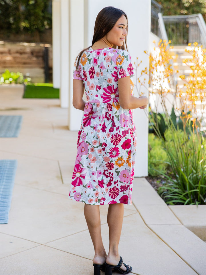 Bold Floral Pocket Penelope Dress