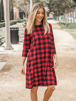 The Plaid Camille Dress - Red