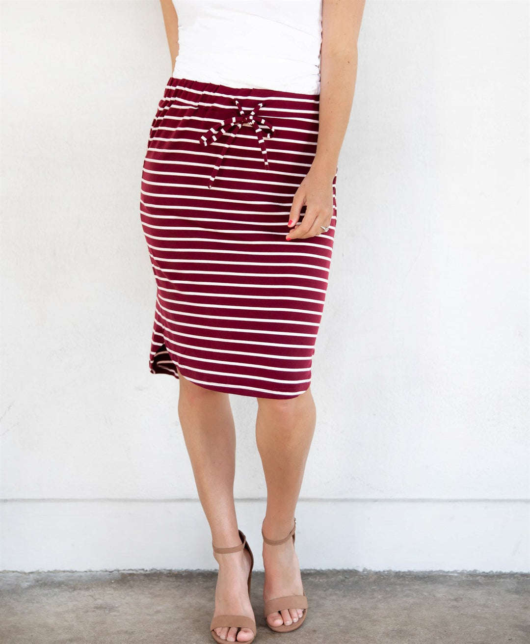 White Stripe Sofie Weekend Skirt