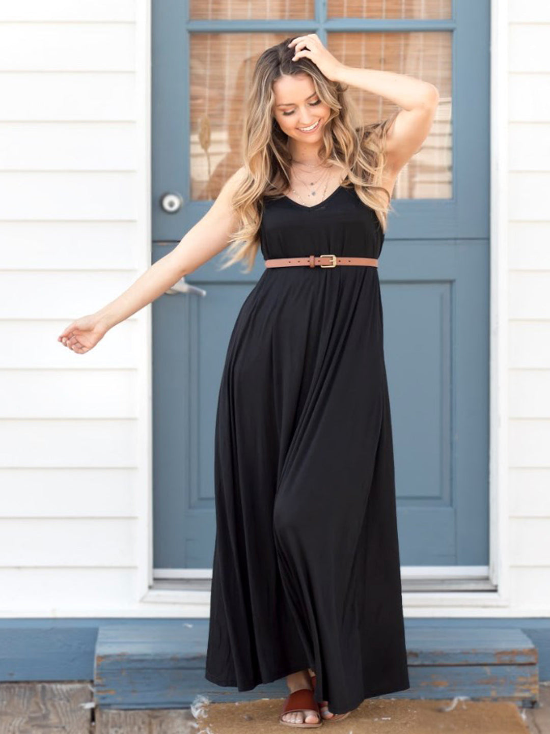 Evening Tank Black Tank Maxi Dress Black Maxi Tank Dress: Viscose Jersey Gown With Back Slit Evening Tank Black Tank Maxi Dress Black Maxi Tank Dress: Viscose Jersey Gown With Back Slit