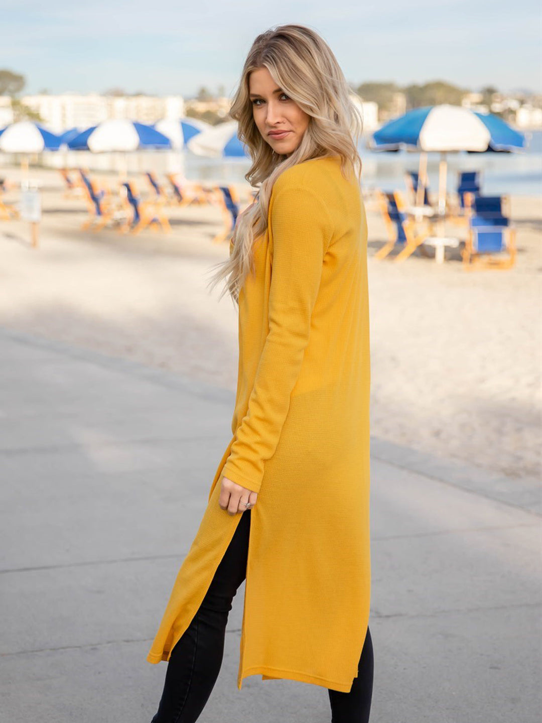 Split Hem Duster Cardigan – Tickled Teal LLC