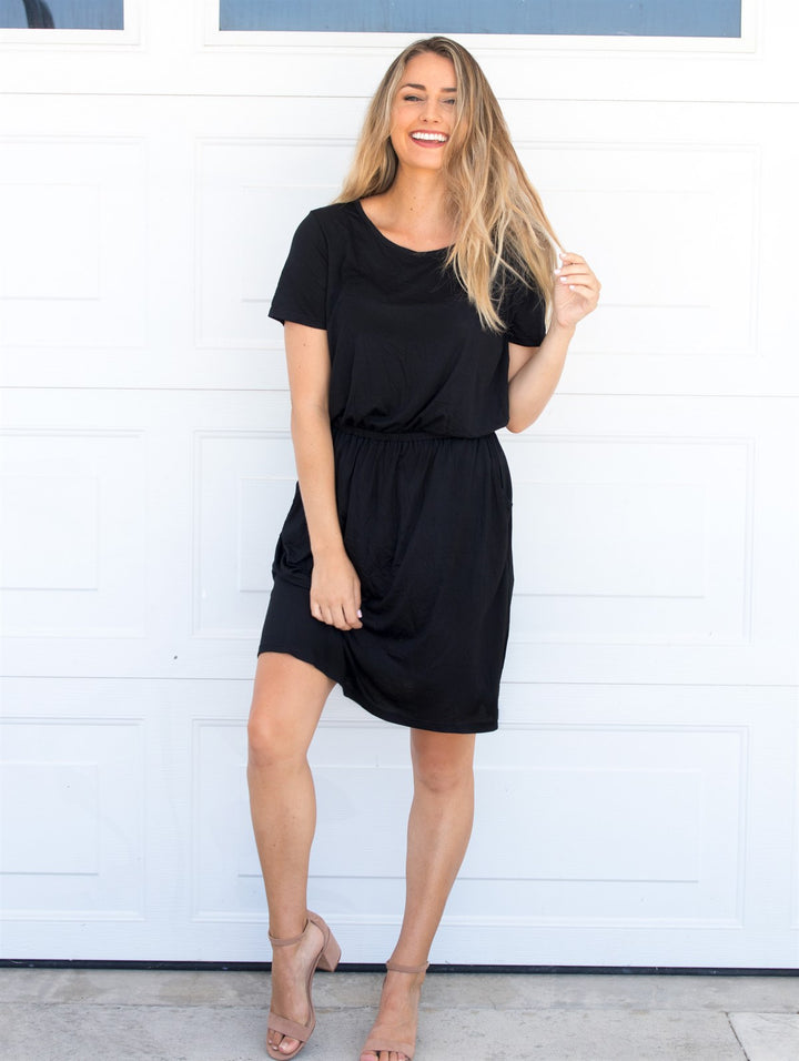 The Kolbie Dress - Black - Tickled Teal LLC