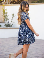 Eleanora Dress - Navy Dot