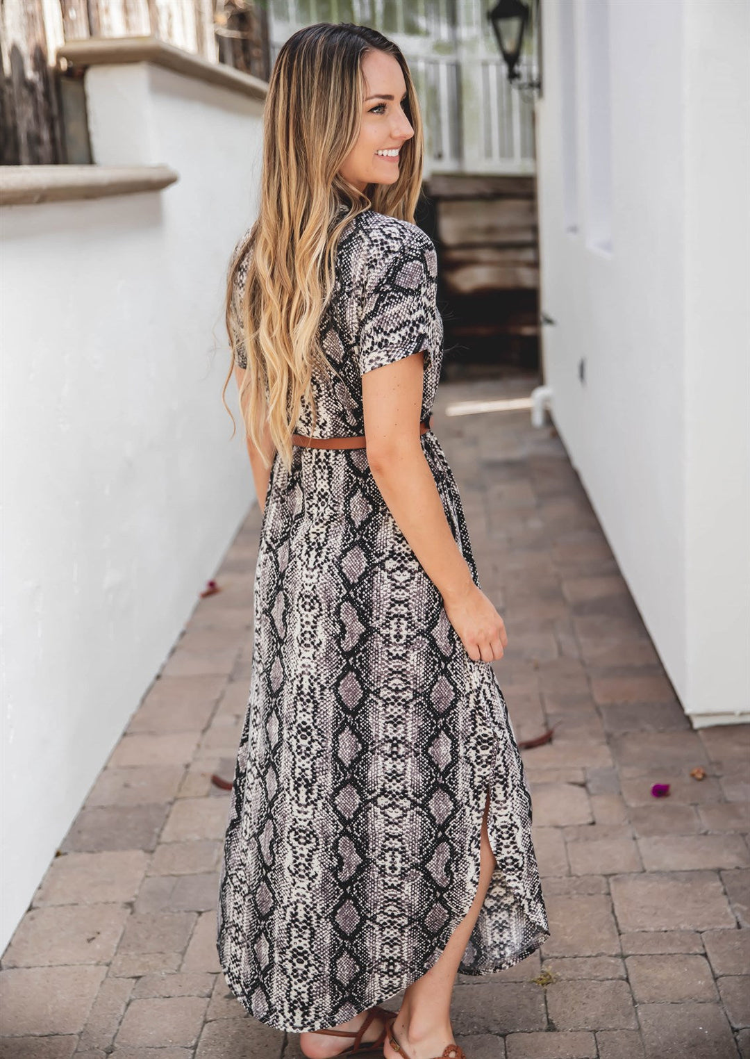 Python Relaxed Maxi Dress