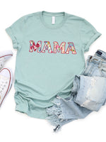 Outlined Floral Mama Graphic Tee