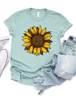 Leopard Sunflower Graphic Tee