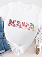 Outlined Floral Mama Graphic Tee