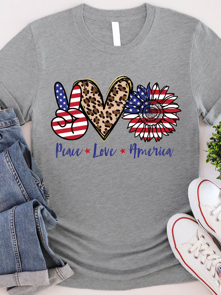 Peace Love America Graphic Tee
