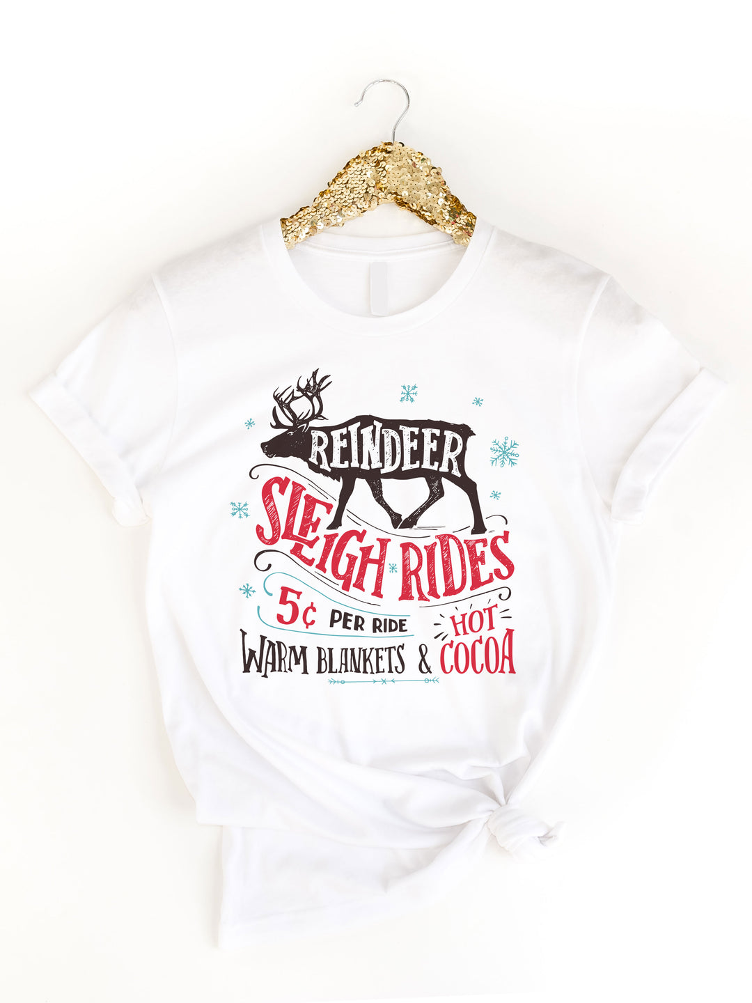 Reindeer Sleigh Rides Graphic Tee