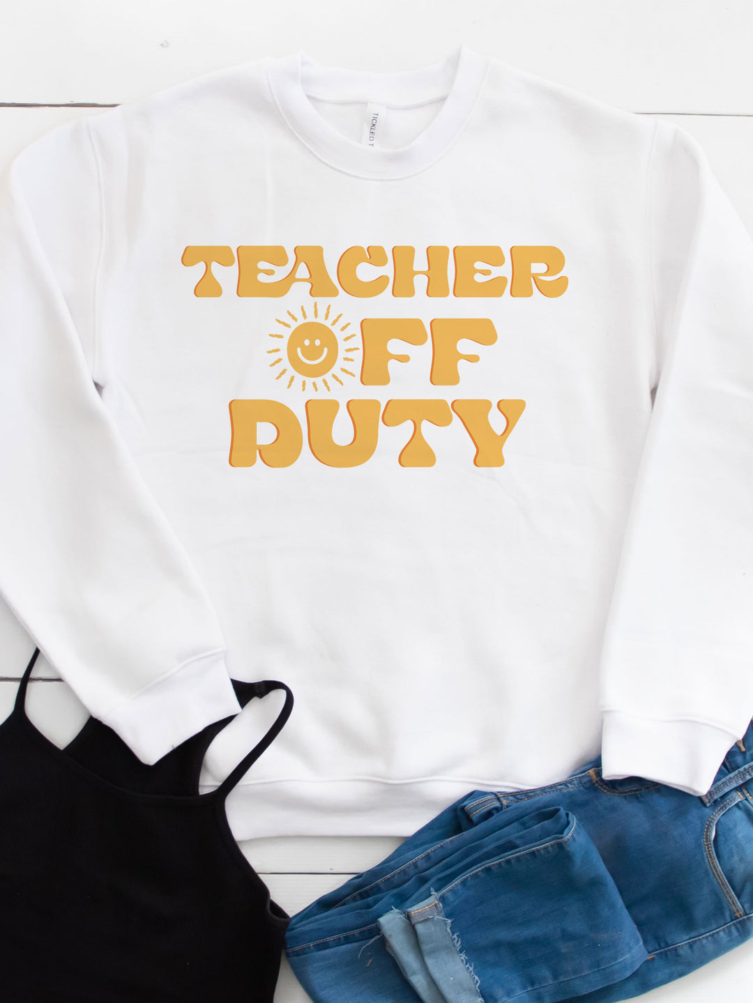Teacher off Duty Graphic Sweatshirt